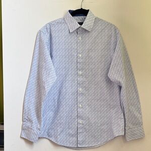 14th & Union Light Blue Geometric Button Down Shirt. Size 15-32/33